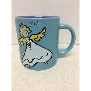 You're an Angel NOT Mug Max & Lucy Silvestri Light Blue Purple Inside